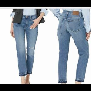 J crew mercantile slim boyfriend distressed